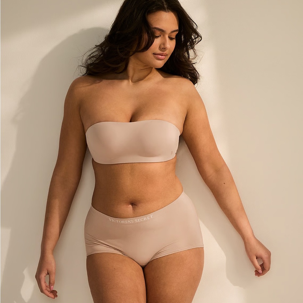 Victoria's Secret Perfect Comfort Wireless Push-Up Strapless Bra-Praline